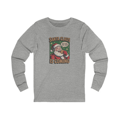 Santa Claus is Coming — Vintage Christmas Long Sleeve (Light)
