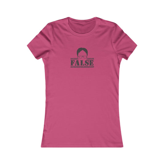 Dwight Schrute FALSE —  The Office-Inspired Women's Tee (Light)