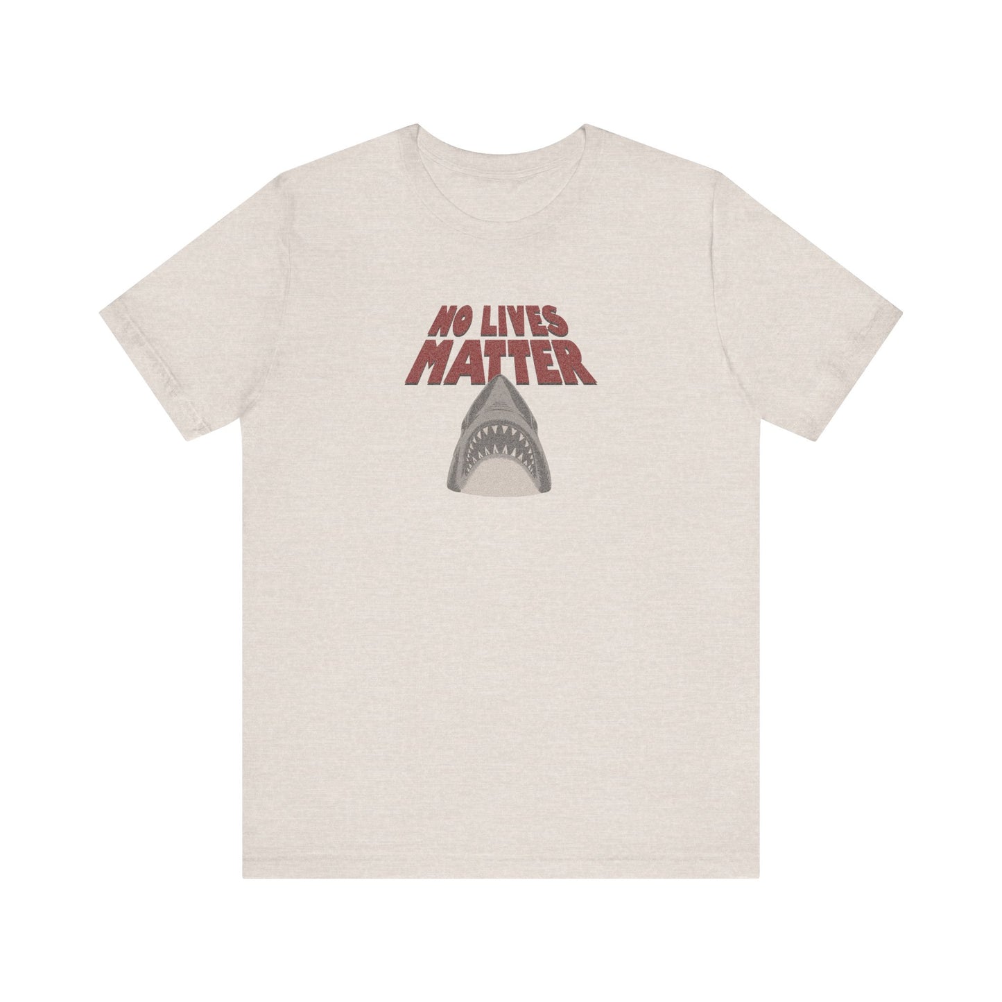 No Lives Matter — Jaws-Inspired Retro Tee (Light)