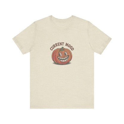 Current Mood (Toothy Jack) — Retro Halloween Tee (Light)