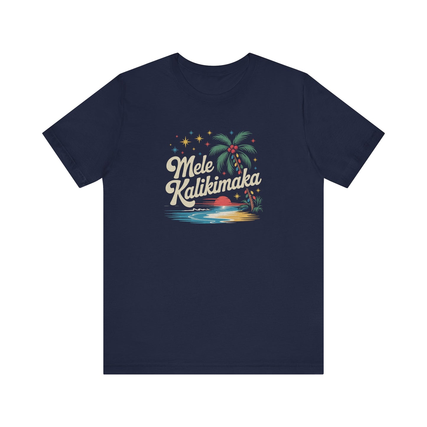 Mele Kalikimaka — Retro Hawaiian Christmas Tee (Dark)