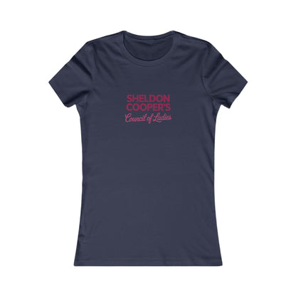 Sheldon Cooper’s Council of Ladies — TBBT Retro Women's Tee (Dark)