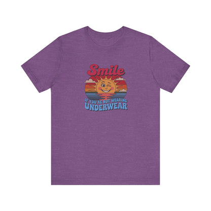 Smile If You’re Not Wearing Underwear — Retro Tee (Light)