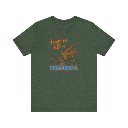 Like a Butterball — Miley Cyrus Thanksgiving Parody Retro Tee (Dark)