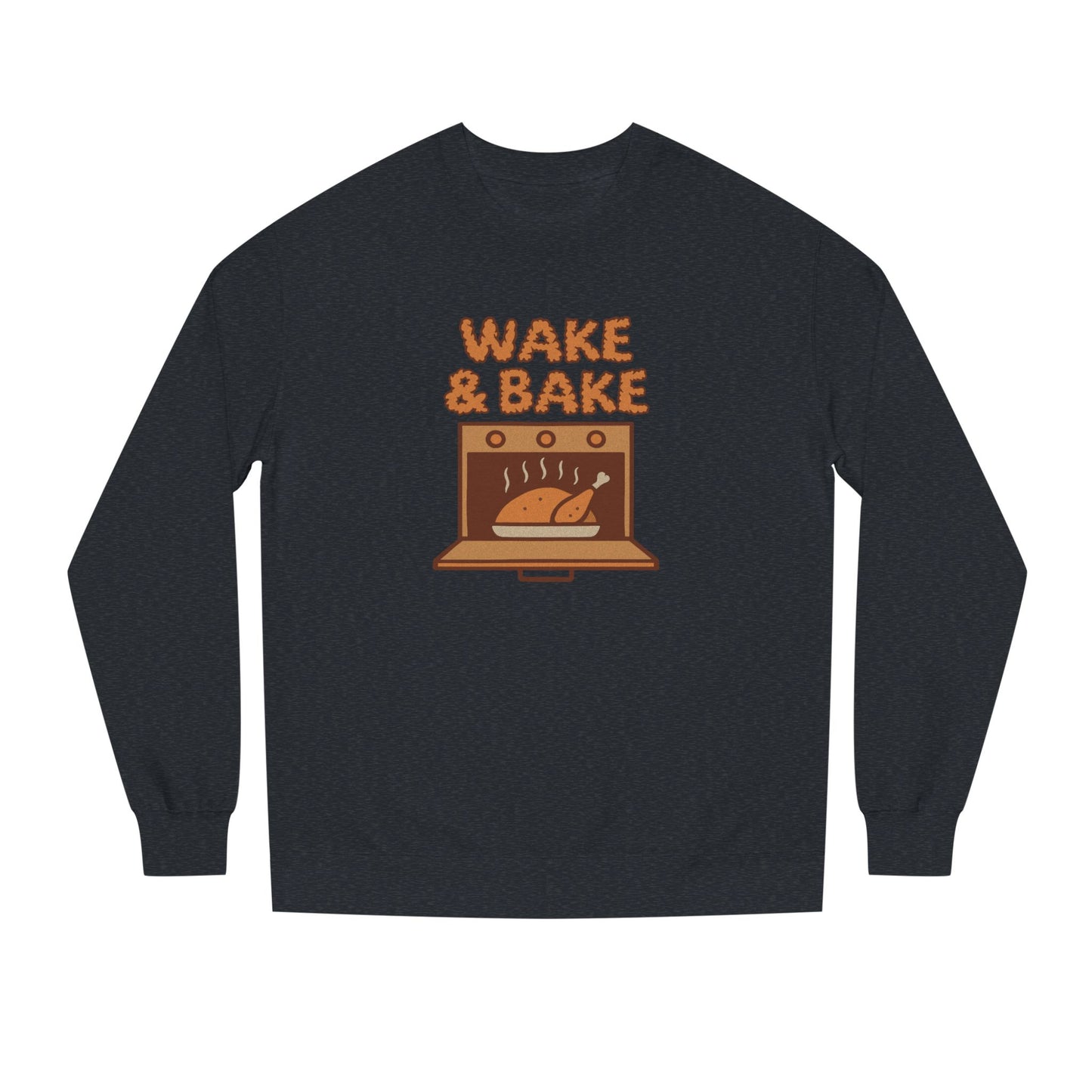 Wake & Bake — Retro Thanksgiving Turkey Sweatshirt (Dark)