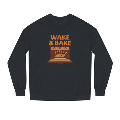Wake & Bake — Retro Thanksgiving Turkey Sweatshirt (Dark)
