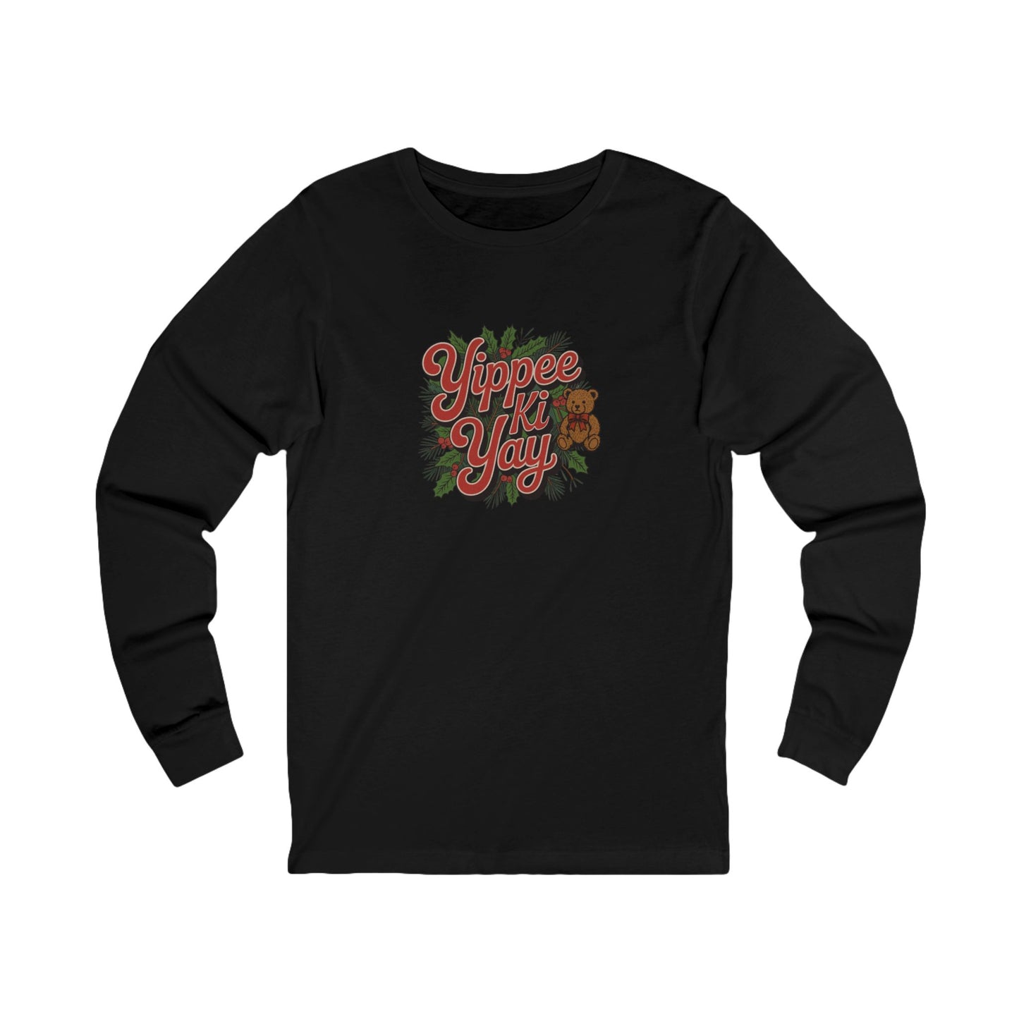 Yippee Ki Yay — Die Hard Retro Christmas Long Sleeve (Dark)