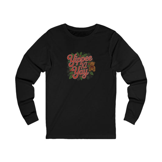 Yippee Ki Yay — Die Hard Retro Christmas Long Sleeve (Dark)