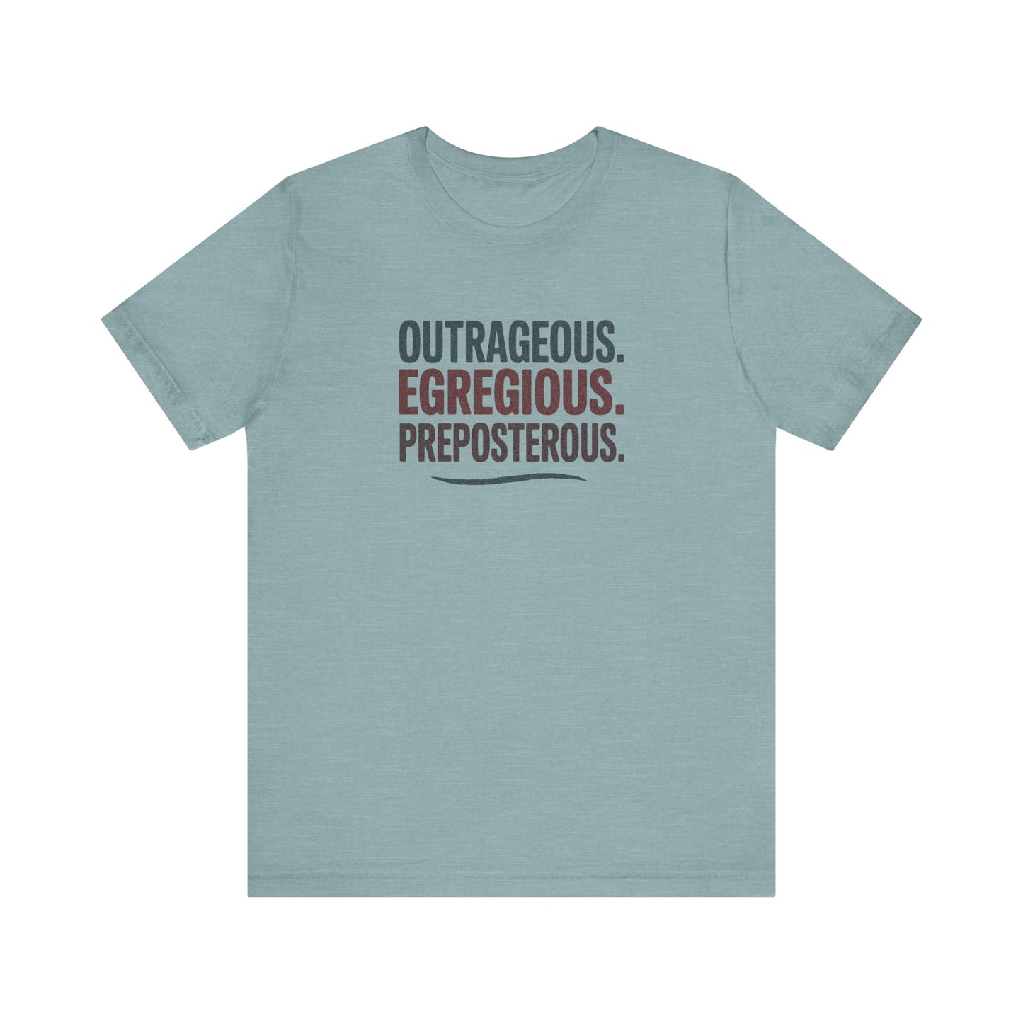 Outrageous Egregious Preposterous — Seinfeld Retro Tee (Dark)