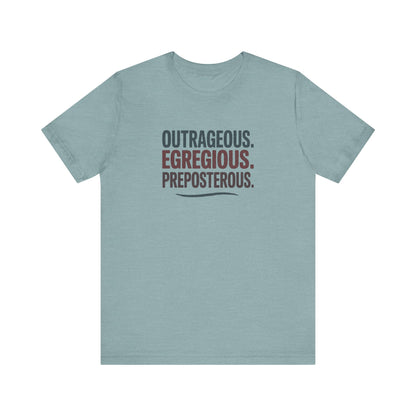 Outrageous Egregious Preposterous — Seinfeld Retro Tee (Dark)