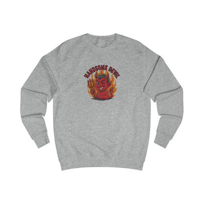 Handsome Devil — Fiery Retro Halloween Sweatshirt (Light)