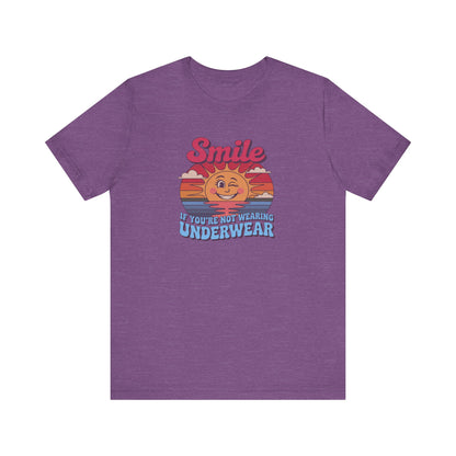Smile If You’re Not Wearing Underwear — Retro Tee (Dark)