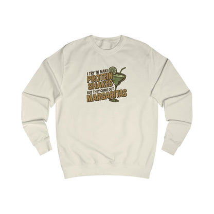 Protein Shakes (Oops, All Margaritas) — Retro Sweatshirt (Light)