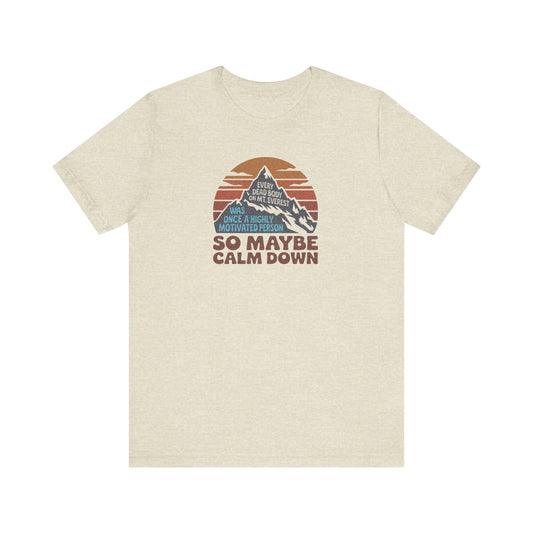 Everything in Moderation (Especially Fitness) – Mount Everest Retro Tee (Light)