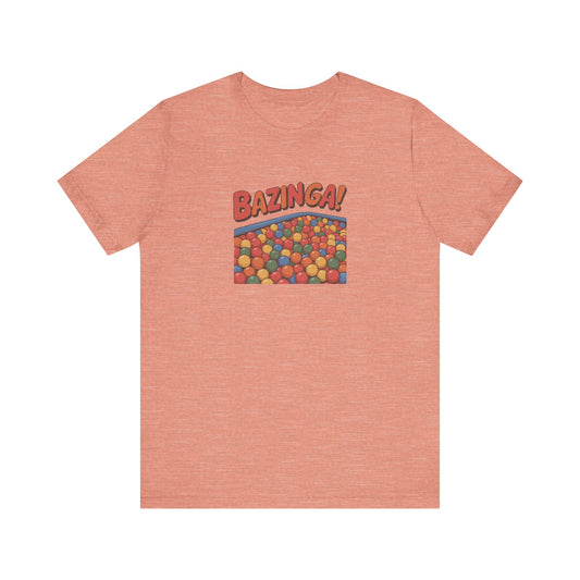 Bazinga! Ball Pit — Big Bang Theory Retro Tee (Light)