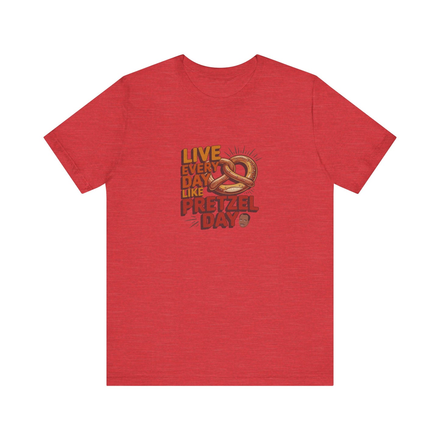 Live Every Day Like Pretzel Day — Stanley Hudson Retro Tee (Light)