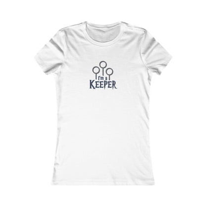 I’m a Keeper — Harry Potter Quidditch Retro Women's Tee (Light)