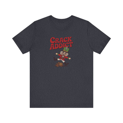 Crack Addict Nutcracker (Unhinged Remix) — Retro Tee (Dark)