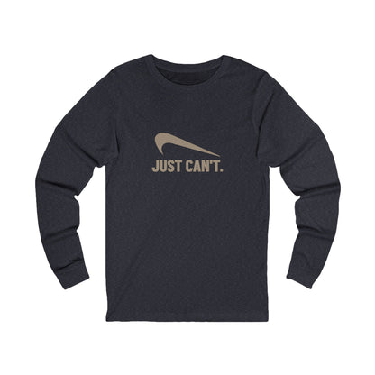 Just Can’t Athletic Parody — Retro Workout Long Sleeve (Dark)