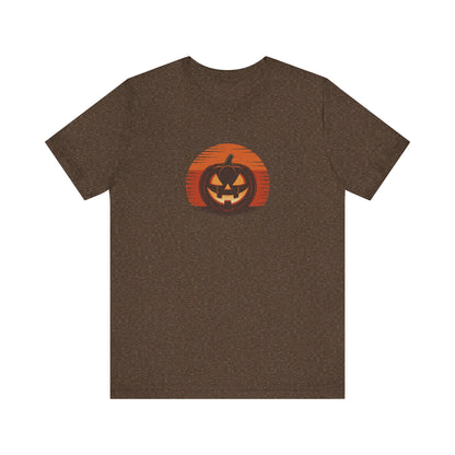 Retro Jack: Sliced Sunset — Halloween Sunset Tee (Dark)