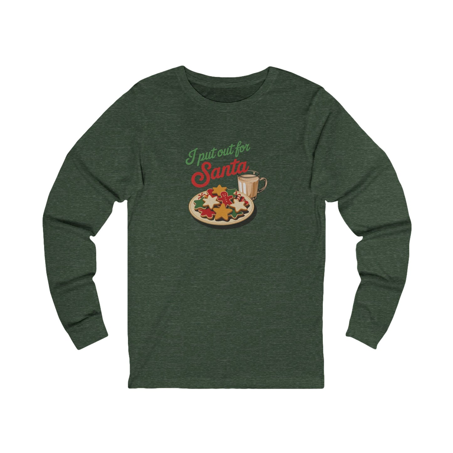 I Put Out for Santa — Retro Christmas Cookies Long Sleeve (Dark)