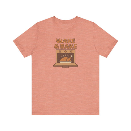 Wake & Bake — Retro Thanksgiving Turkey Tee (Light)
