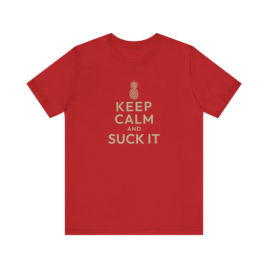 Keep Calm and Suck It — Psych Retro Tee (Dark)