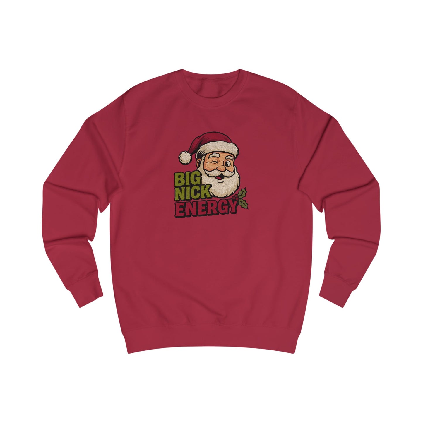 Big Nick Energy — Retro Santa Christmas Sweatshirt (Light)