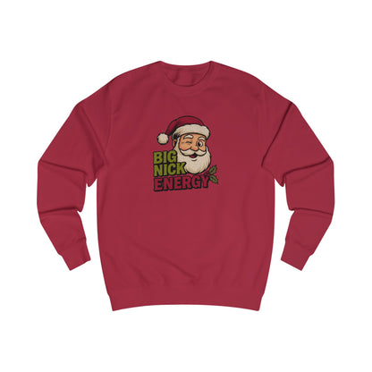 Big Nick Energy — Retro Santa Christmas Sweatshirt (Light)