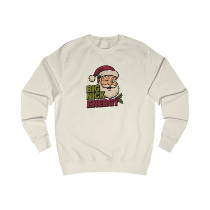 Big Nick Energy — Retro Santa Christmas Sweatshirt (Light)