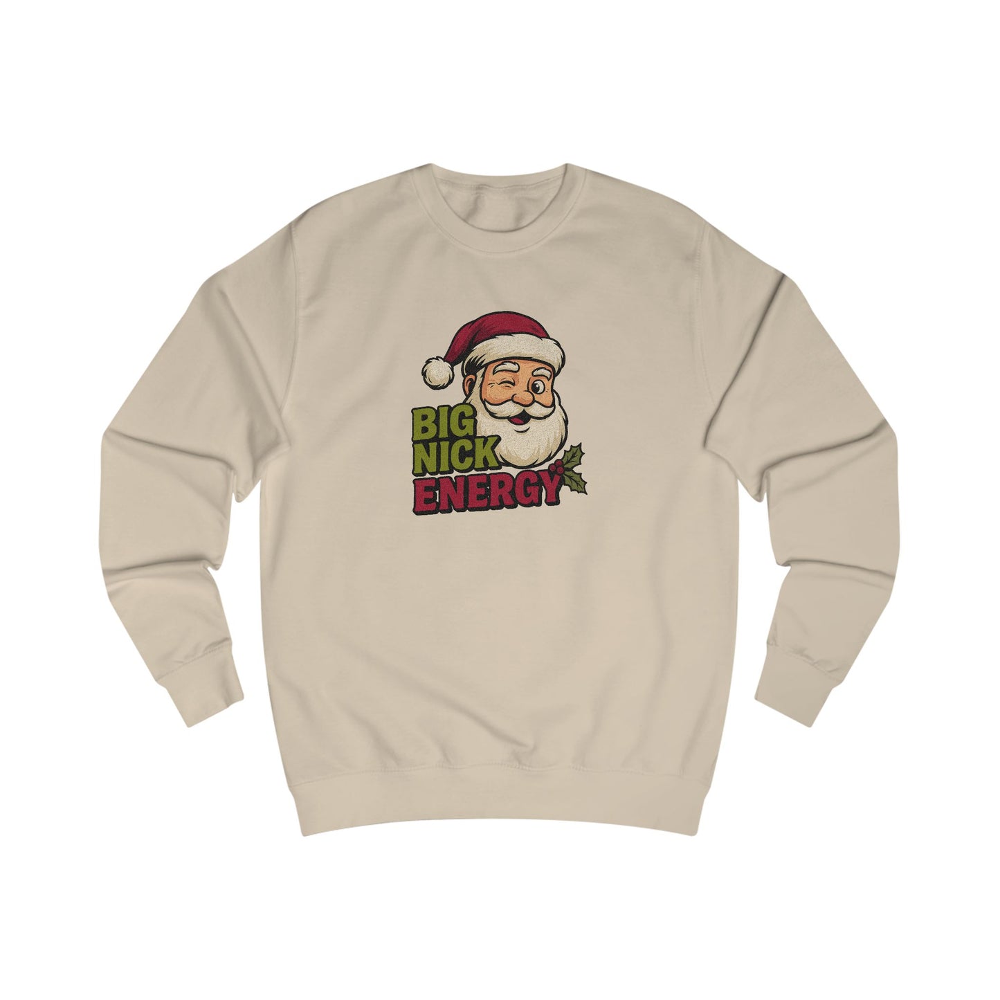 Big Nick Energy — Retro Santa Christmas Sweatshirt (Light)