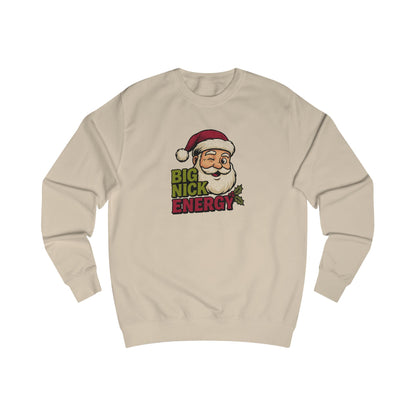 Big Nick Energy — Retro Santa Christmas Sweatshirt (Light)