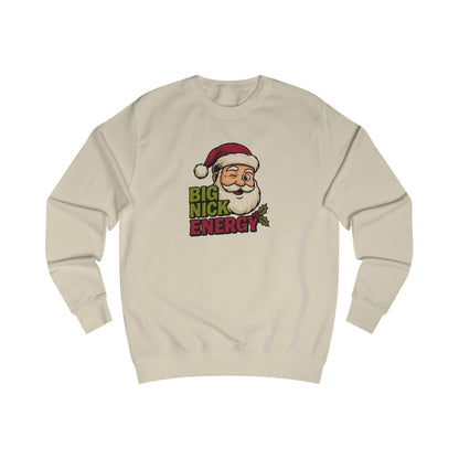 Big Nick Energy — Retro Santa Christmas Sweatshirt (Light)