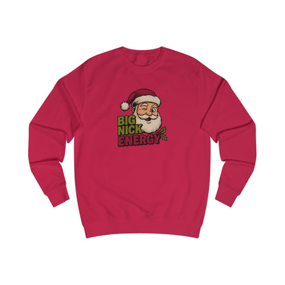 Big Nick Energy — Retro Santa Christmas Sweatshirt (Light)