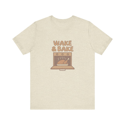 Wake & Bake — Retro Thanksgiving Turkey Tee (Light)