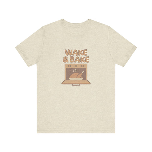Wake & Bake — Retro Thanksgiving Turkey Tee (Light)