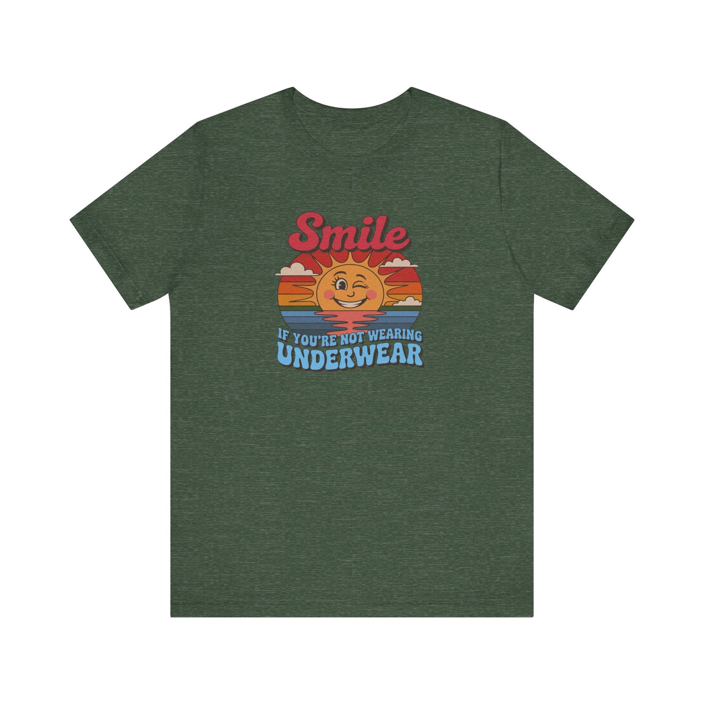 Smile If You’re Not Wearing Underwear — Retro Tee (Dark)