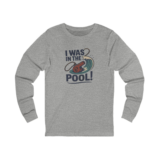 I Was in the Pool! — George Costanza Shrinkage Retro Long Sleeve (Light)