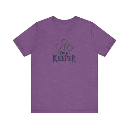 I’m a Keeper — Harry Potter Quidditch Retro Tee (Light)