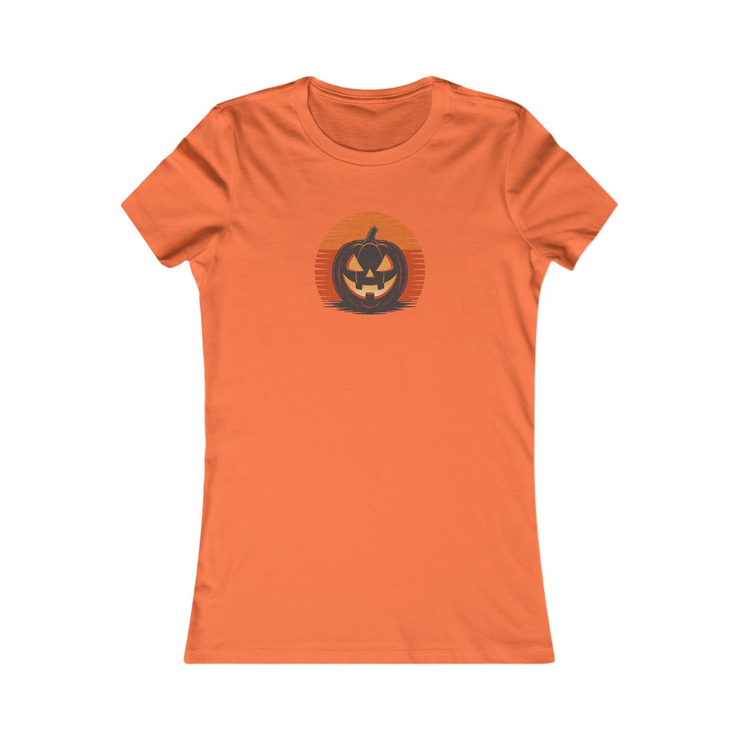 Retro Jack: Sliced Sunset — Halloween Sunset Women's Tee (Light)
