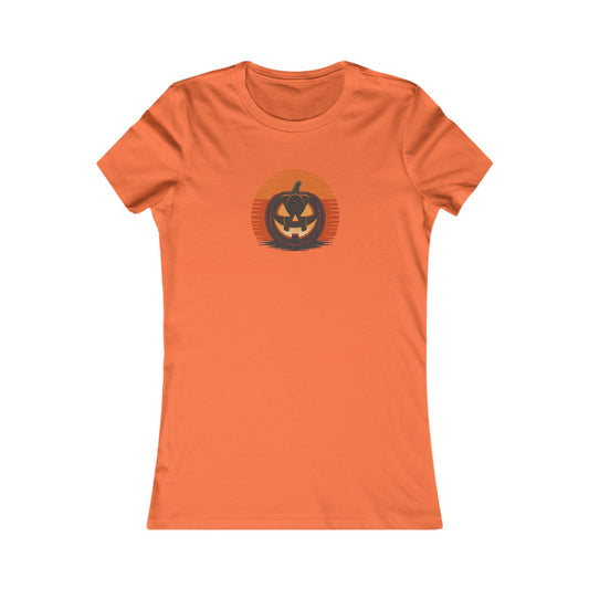 Retro Jack: Sliced Sunset — Halloween Sunset Women's Tee (Light)