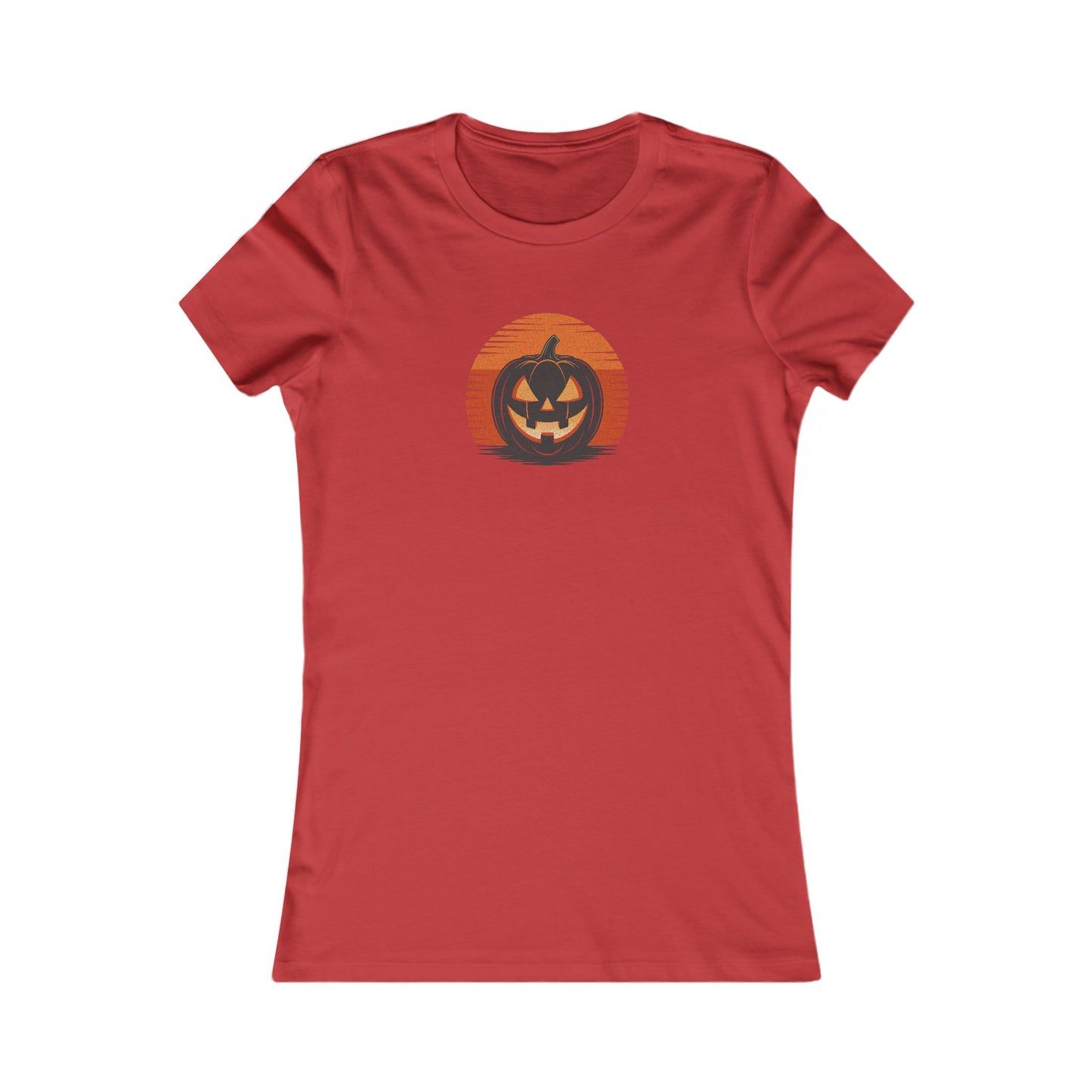 Retro Jack: Sliced Sunset — Halloween Sunset Women's Tee (Light)