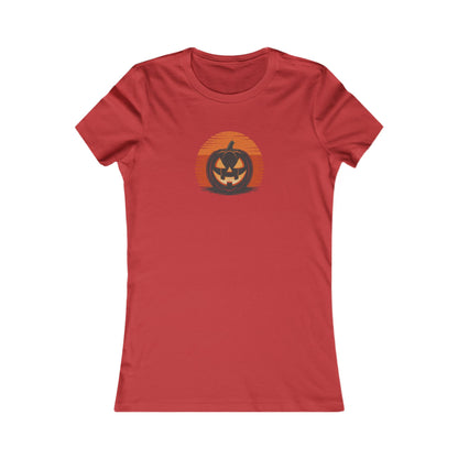 Retro Jack: Sliced Sunset — Halloween Sunset Women's Tee (Light)