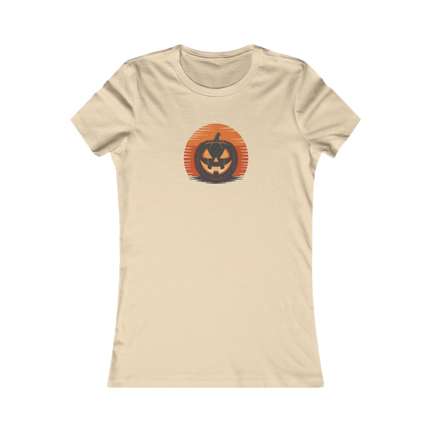 Retro Jack: Sliced Sunset — Halloween Sunset Women's Tee (Light)