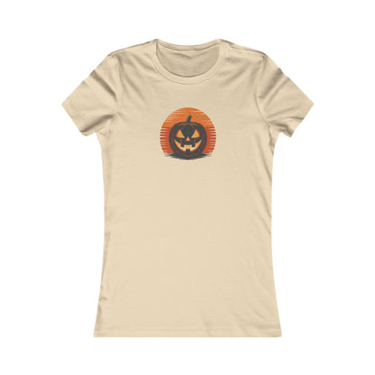 Retro Jack: Sliced Sunset — Halloween Sunset Women's Tee (Light)