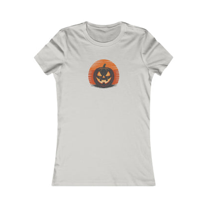 Retro Jack: Sliced Sunset — Halloween Sunset Women's Tee (Light)