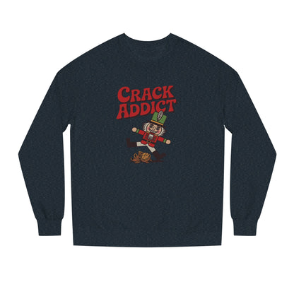 Crack Addict Nutcracker (Unhinged Remix) — Retro Sweatshirt (Dark)