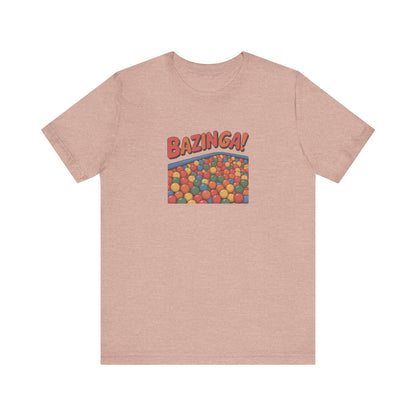 Bazinga! Ball Pit — Big Bang Theory Retro Tee (Light)