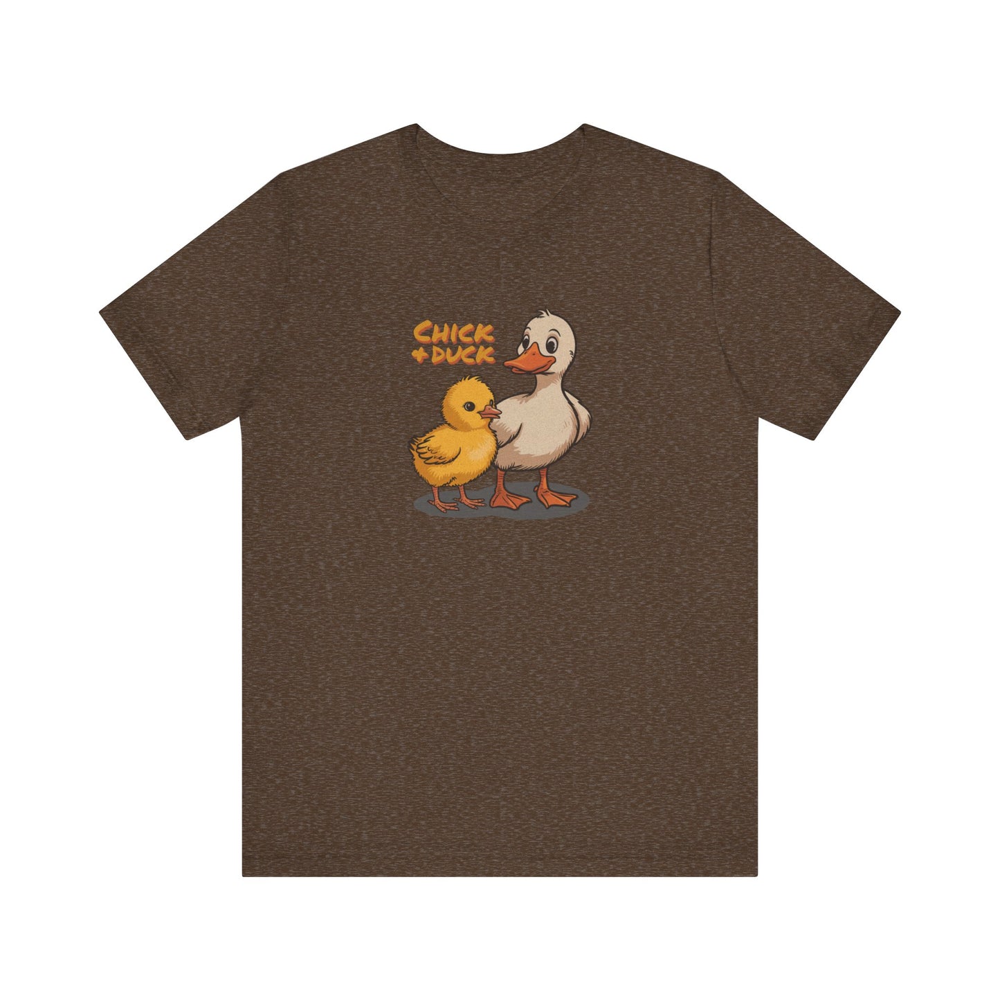 The Chick and the Duck — Friends Retro Tee (Dark)
