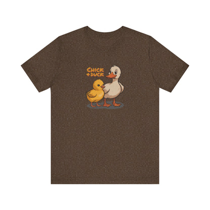 The Chick and the Duck — Friends Retro Tee (Dark)